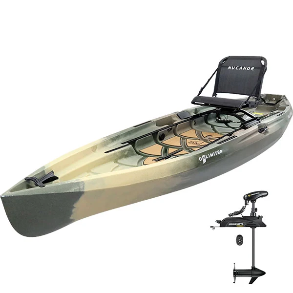 nucanoe unlimited + minnkota terrova fishing kayak nucanoe unlimited + minnkota terrova fishing kayak